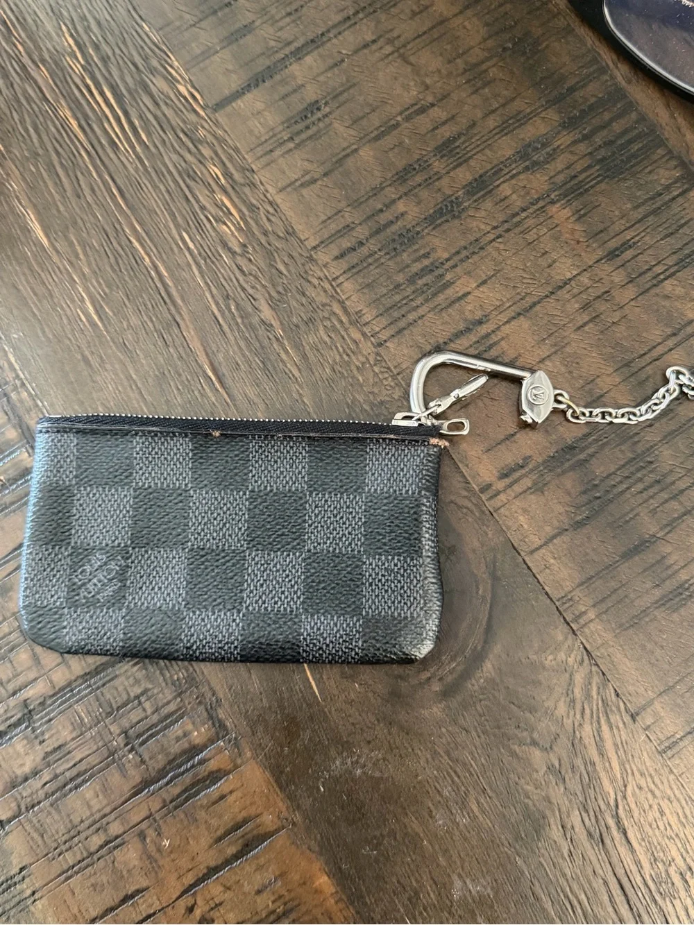 Louis Vuitton Damier Graphite Key Pouch in Black